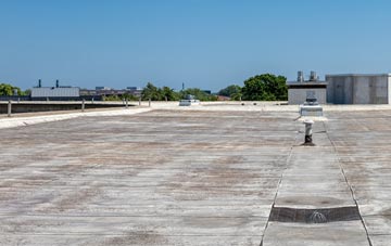 Bare commercial flat roofing